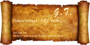 Gasztonyi Tünde névjegykártya