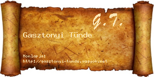 Gasztonyi Tünde névjegykártya