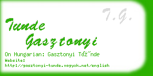 tunde gasztonyi business card